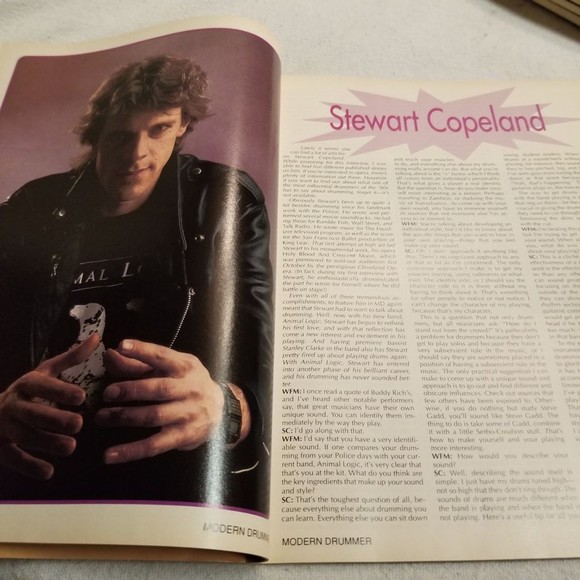 April 1990 Modern Drummer Mag Stewart Copeland Tito Puente,Roxanne music - Picture 8 of 8